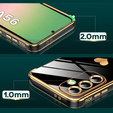 Pouzdro pro Samsung Galaxy A56, Electro heart, černé + sklo 9H