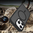 Pouzdro ERBORD MagSafe pro iPhone 16 Pro, Matte Case, aktivní tlačítko, matný / černý