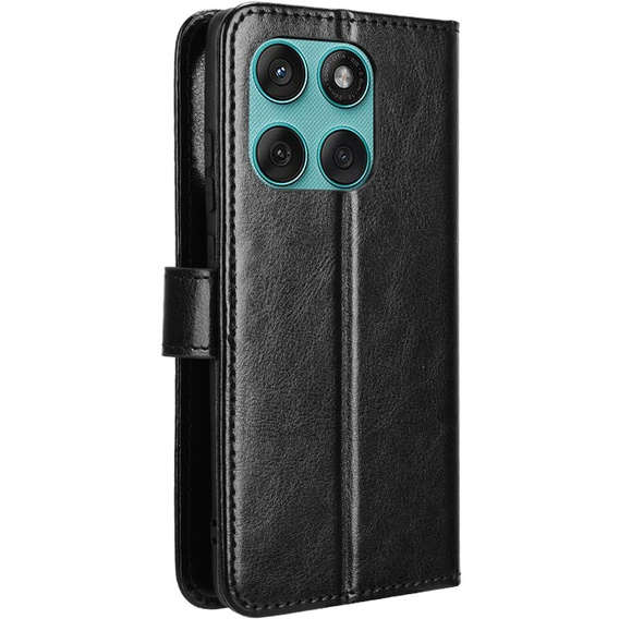 Klopové pouzdro pro Motorola Edge 60 / 60 Fusion, Crazy Horse Wallet, černé