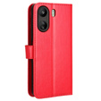 Klopové pouzdro pro Xiaomi Redmi 13C / Poco C65, Crazy Horse Wallet, červené