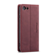 Pouzdro CASEME pro iPhone 7/8/SE 2020/SE 2022, Leather Wallet Case, kaštanové