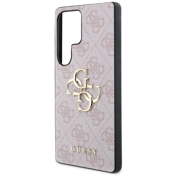 Pouzdro GUESS pro Samsung Galaxy S25 Ultra, 4G Big Metal Logo, růžový