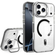 Pouzdro pro iPhone 17 Pro, pro MagSafe, se stojánkem, průhledné s černými vložkami