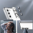 Ochranné pouzdro na fotoaparát pro Samsung Galaxy S21 FE 5G, CamShield MagSafe, průhledná / stříbrná