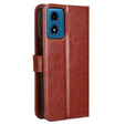 Klopové pouzdro pro Motorola Moto G24 / G24 Power / G04, Crazy Horse Wallet, hnědé