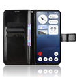 Klopové pouzdro pro Nothing Phone 3 5G, Crazy Horse Wallet, černé