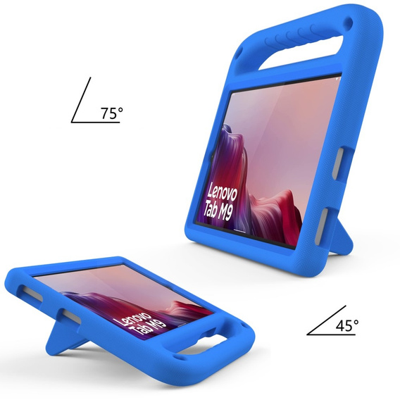 Dětské pouzdro pro Lenovo Tab M9, dětské pouzdro s rukojetí, modré