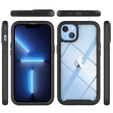 Pouzdro pro iPhone 14, Shockproof, s fólií, černé