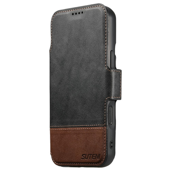 Flipové pouzdro 2 v 1 pro iPhone 17 Pro Max, SUTENI, pro MagSafe, černé