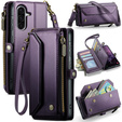 Pouzdro CASEME pro Samsung Galaxy A56 5G, RFID Leather Wallet, s popruhem přes rameno, fialové