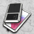 Pouzdro Love Mei pro Samsung Galaxy A53 5G, armored with glass, stříbrné