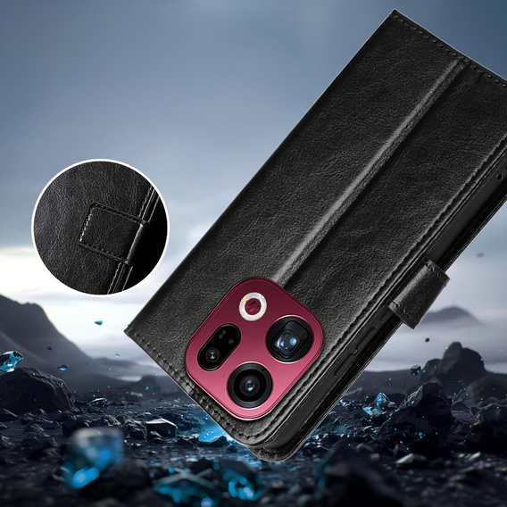 Pouzdro s klopou Crazy Horse Wallet pro Oppo Find X9