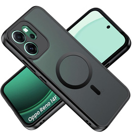 Matné pouzdro pro Oppo Reno 14F, pro MagSafe, průsvitné černé