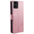 Klopové pouzdro pro Motorola Moto E14, Butterfly, růžové rose gold