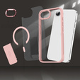 Pouzdro pro Iphone 16E, matný stojánek, pro MagSafe, růžové