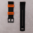 ERBORD Univerzální silikonový řemínek 22mm, Dual Color, oranžový / černý / černá přezka