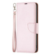 Klopové pouzdro pro Samsung Galaxy A34 5G, Wallet Litchi Magnet, růžové rose gold