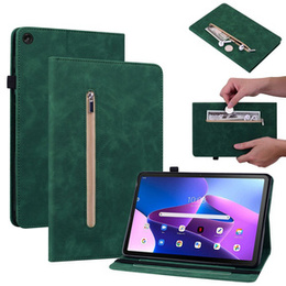 Pouzdro pro Lenovo Tab M10 10.1 Gen 3, Wallet Pen Slot, zelené