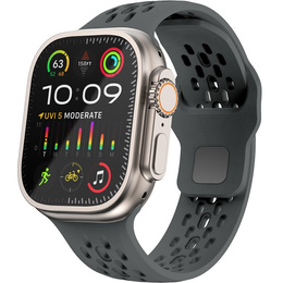 Silikonový řemínek pro Apple Watch 1/2/3/4/5/6/7/8/SE/ULTRA 42/44/45/49MM, šedý
