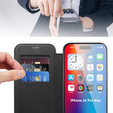Klopové pouzdro pro iPhone 16 Pro, RFID Wallet MagSafe CamShield, černé
