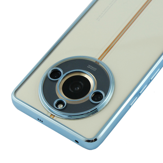 Pouzdro pro Realme 11 Pro 5G / Pro+ 5G, Electroplating Frame, transparentní / modré