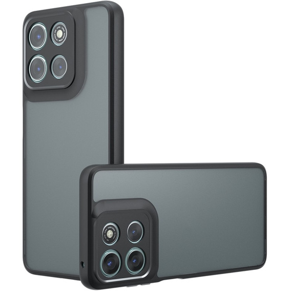 Pouzdro pro Xiaomi Redmi 15 5G / 4G, s ochranou fotoaparátu, průhledné s černými boky