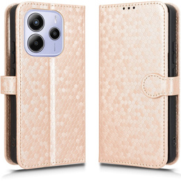 Flipové pouzdro pro Xiaomi Redmi Note 14 4G, Wallet Rhombus, růžové