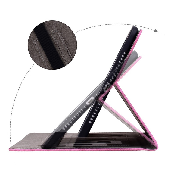 Pouzdro s klopou pro Lenovo Tab P12, flower, růžové