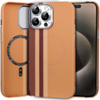 Pouzdro pro iPhone 15 Pro, Carbon Fiber MagSafe, žluté