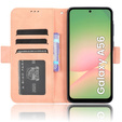 Klopové pouzdro pro Samsung Galaxy A56, Card Slot, růžové