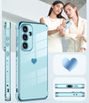 Pouzdro pro Samsung Galaxy A26, Electro heart, modré + sklo 9H