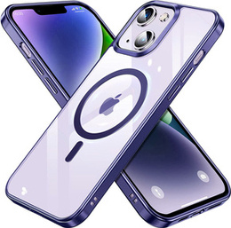 Pouzdro pro iPhone 14, ERBORD Hybrid MagSafe Case, modré