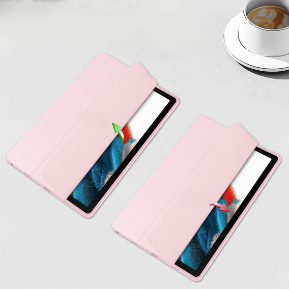 Pouzdro pro Samsung Galaxy Tab A9+, Smartcase Hybrid, se slotem na stylus, růžové