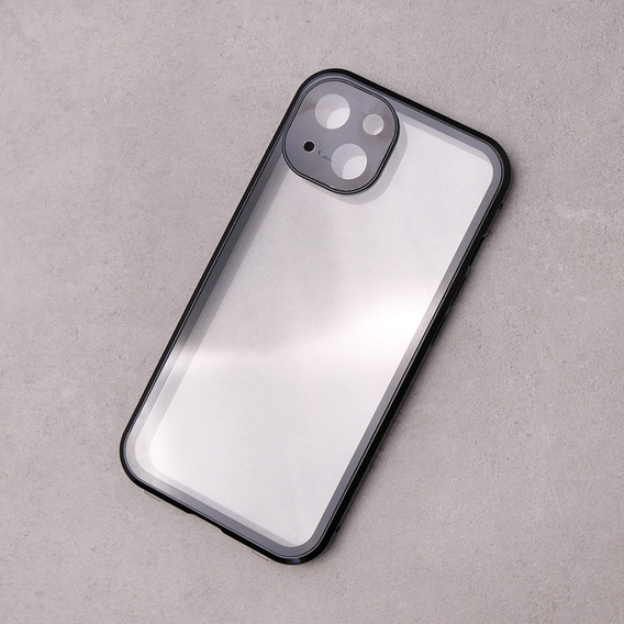 Pouzdro pro iPhone 13, Magnetic Dual Glass, černé