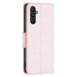 Klopové pouzdro pro Samsung Galaxy A34 5G, Wallet Litchi Magnet, růžové rose gold