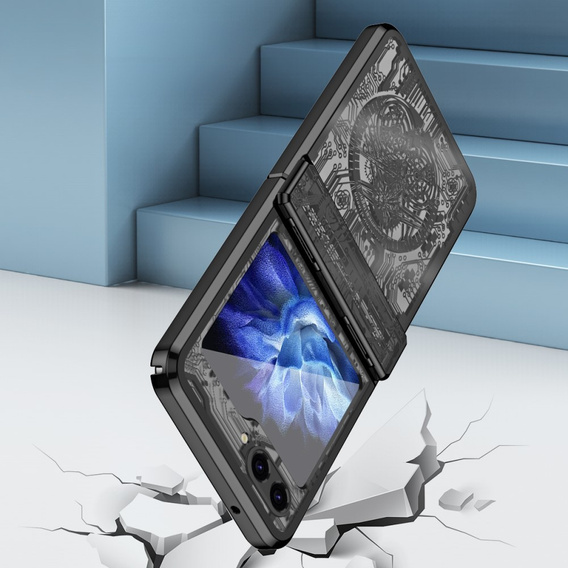 Pouzdro pro Samsung Galaxy Z Flip7 FE / Z Flip6, Mechanical Legend, černé