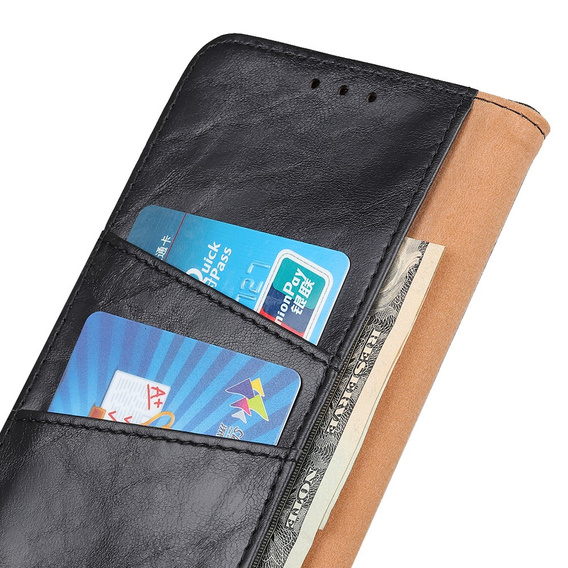 Flipové pouzdro Split Leather Wallet pro OnePlus Nord 2 5G, Split Leather Wallet, černé