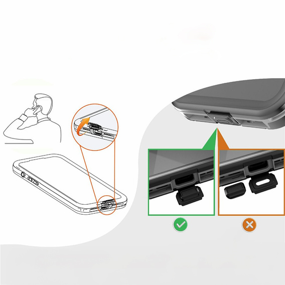 Pouzdro pro iPhone Air, vodotěsné IP68, SHELLBOX MagSafe, černé