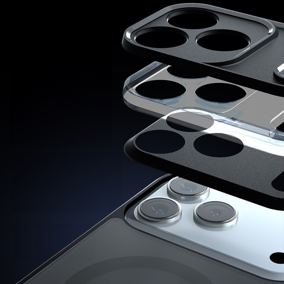 Matné pouzdro pro iPhone 17, pro Magsafe, matně černé