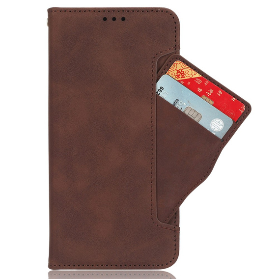 Klopové pouzdro pro Realme Note 50, Card Slot, hnědé