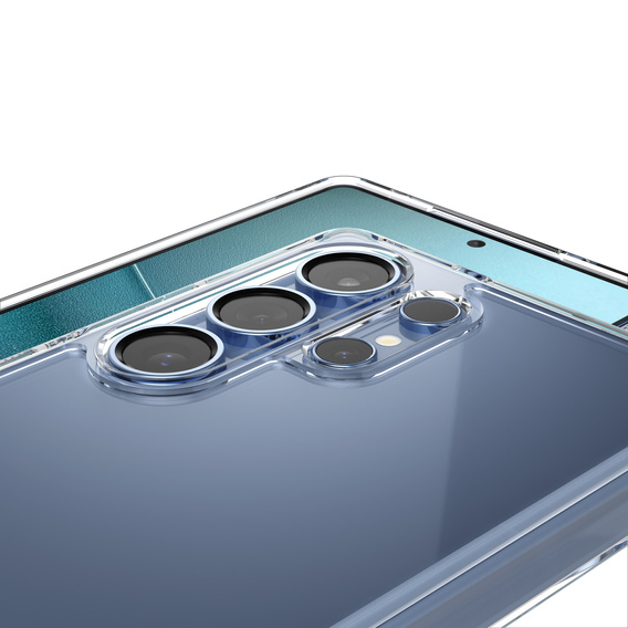 Pouzdro Spigen pro Samsung Galaxy S25 Ultra, Ultra Hybrid, průhledné + 9H tvrzené sklo