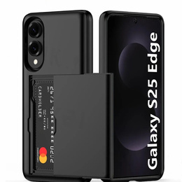 Pouzdro pro Samsung Galaxy S25 Edge, Sliding Card Holder, černé