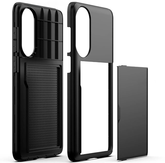 Pouzdro pro Samsung Galaxy S25 Edge, Sliding Card Holder, černé