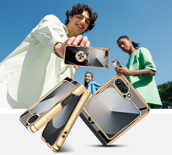 Pouzdro pro Samsung Galaxy Z Flip7 FE / Z Flip6, Electro Ring, černé