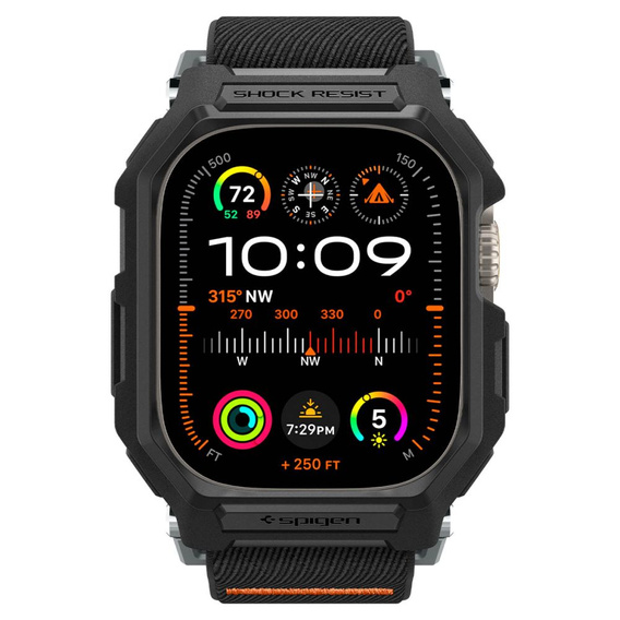 Etui Pasek SPIGEN do Apple Watch 4/5/6/7/SE 44/45mm, Rugged Armor Pro, Charcoal Grey