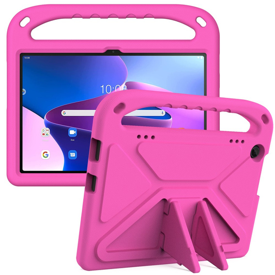 Dětské pouzdro pro Lenovo Tab M10 10.1 Gen 3, dětské pouzdro s rukojetí, růžové
