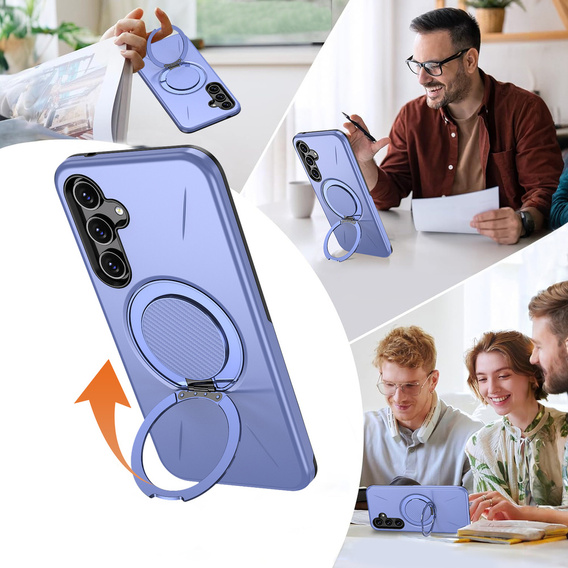 Pouzdro s podstavcem MagSafe pro Samsung Galaxy A57 5G, fialové