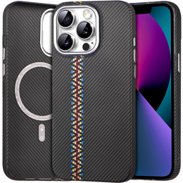 Pouzdro pro iPhone 13, Carbon Fiber MagSafe, černé