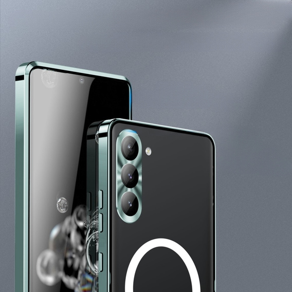 Ochranné pouzdro na fotoaparát pro Samsung Galaxy S23 Plus, CamShield MagSafe, transparentní / zelené