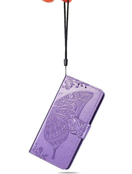 Klopové pouzdro pro Oppo Reno 12 Pro, Butterfly, fialové